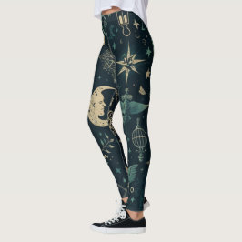 Erstelle deine eigenen teal- und goldfarbenen paga leggings