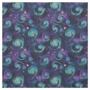 Erstelle deine eigenen teal-violett-goldenen Galax Stoff
