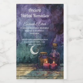 Erstelle deine eigenen Tinkturen Kerzen Apotheke Weinetikett