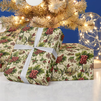 Erstelle deine eigenen Winterbeeren-Blumen-Yule Geschenkpapier