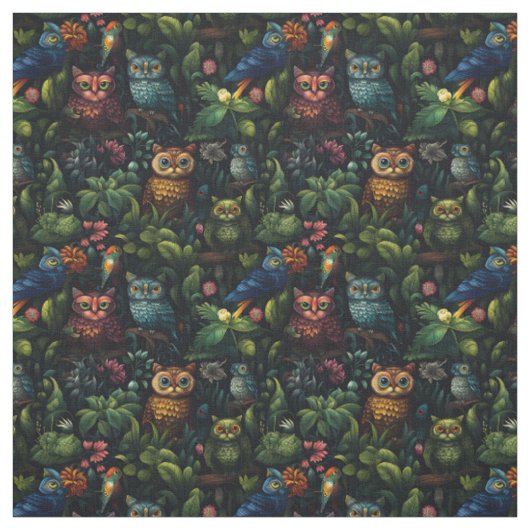 Erstelle deine eigenen wunderlichen Fantasy-Eulen  Stoff (Muster)