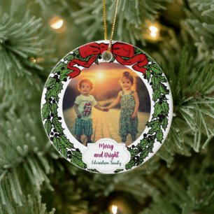 Erstelle deine fröhliche und strahlende Familienwe Keramik Ornament
