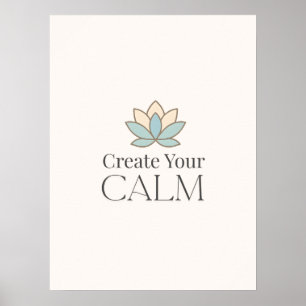 Erstelle deine ruhige minimale Motivationsposter Poster