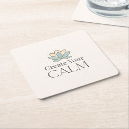 Erstelle deine ruhige minimale Motivationsunterset Rechteckiger Pappuntersetzer