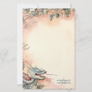 Erstelle deinen eigenen blauen chinesischen Drache Briefpapier
