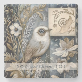 Erstelle deinen eigenen blauen Goldgarten-Vogel-Bo Steinuntersetzer