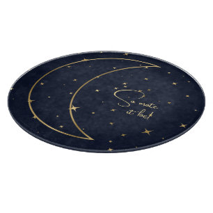 Erstelle deinen eigenen blauen und goldenen elegan schneidebrett