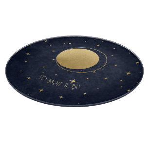 Erstelle deinen eigenen blauen und goldenen Vollmo Schneidebrett