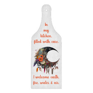 Erstelle deinen eigenen Boho 3D floralen Mondsiche Schneidebrett