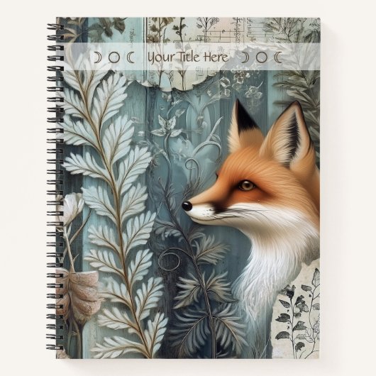 Erstelle Deinen eigenen botanischen roten Fuchs Notizblock (Vorderseite)