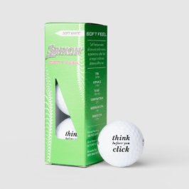 Erstelle Deinen eigenen | Denke bevor du klickst | Golfball