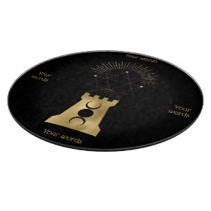 Erstelle Deinen Eigenen Gold Arcane Mondturm Tarot Schneidebrett