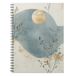 Erstelle deinen eigenen goldenen Mond Floral Minim Notizblock