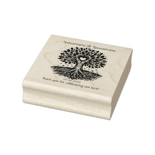 Erstelle Deinen Eigenen Herzbaum-Handfasting-Danke Gummistempel