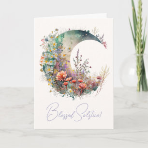 Erstelle deinen eigenen irisierenden floralen Mond Feiertagskarte