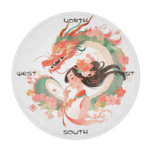 Erstelle deinen eigenen Jade Chinesischer Drache M Schneidebrett