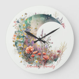 Erstelle deinen eigenen leuchtenden Sonnenuntergan Große Wanduhr