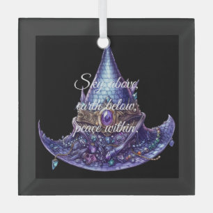 Erstelle Deinen Eigenen Lila Bejeweled Drachen Hex Ornament Aus Glas