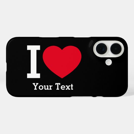 Erstelle Deinen eigenen lustigen Ich liebe  Case-Mate iPhone Hülle (Rückseite (Horizontal))