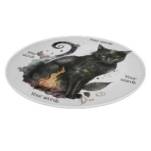 Erstelle deinen eigenen magischen schwarzen Katzen Schneidebrett
