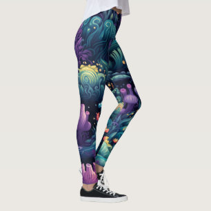Erstelle Deinen Eigenen Magischen Wald Floral Mehr Leggings