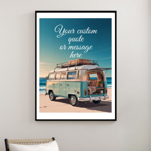 Erstelle Deinen Eigenen Motivationsspruch-Retro-St Poster