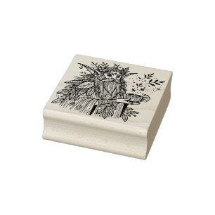 Erstelle deinen eigenen mystischen Elfenwaldkönig Gummistempel