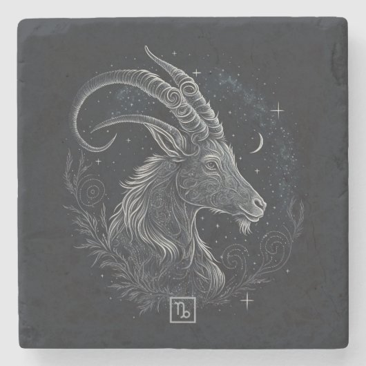 Erstelle Deinen Eigenen Mystischen Steinbock Steinuntersetzer (Vorderseite)
