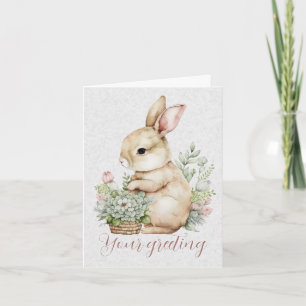 Erstelle deinen eigenen Osterhasen und Wildblumen Karte
