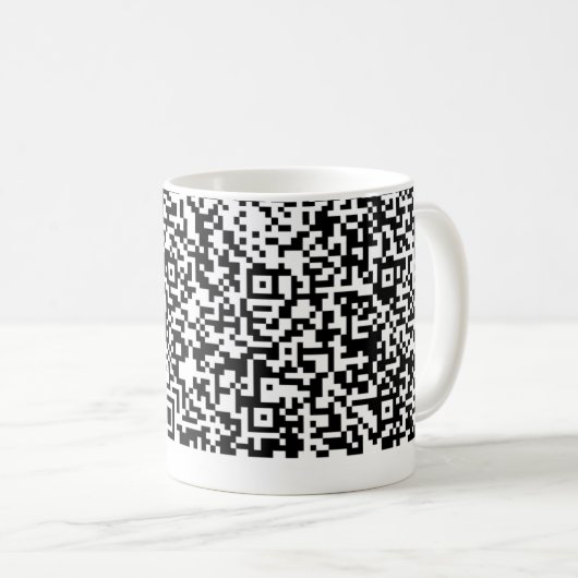 Erstelle Deinen eigenen QR-Code Lustiger Kaffeetas Kaffeetasse (VorderseiteRechts)