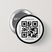 Erstelle Deinen Eigenen QR-Code Modern Elegant Ein Button (Vorne & Hinten)