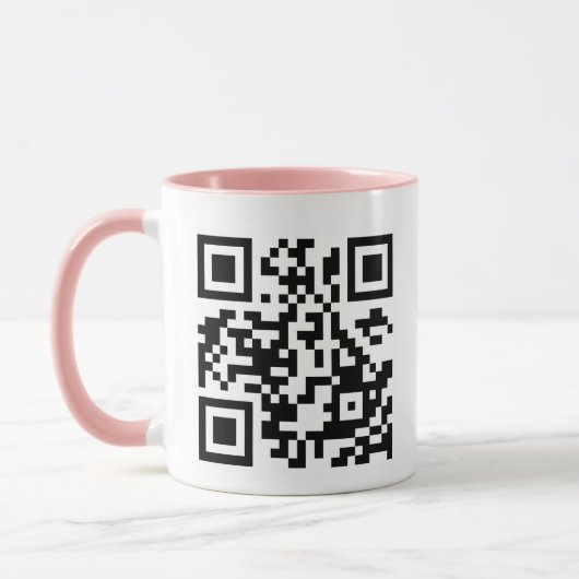 Erstelle Deinen eigenen QR-Code Pink Tasse (Links)