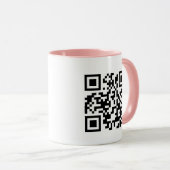 Erstelle Deinen eigenen QR-Code Pink Tasse (VorderseiteRechts)