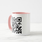 Erstelle Deinen eigenen QR-Code Pink Tasse (Vorderseite Links)