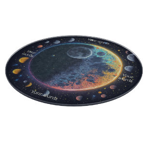 Erstelle deinen eigenen Regenbogen-Mond-Altar Schneidebrett