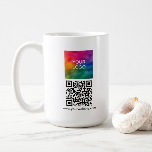 Erstelle Deinen eigenen Scan Me QR Code Lade Logo Kaffeetasse (Mit Donut)
