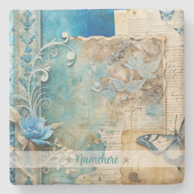Erstelle deinen eigenen shabby chic blauen Rosen S