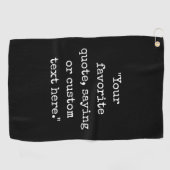Erstelle Deinen Eigenen Spruch Golfhandtuch (Horizontal)