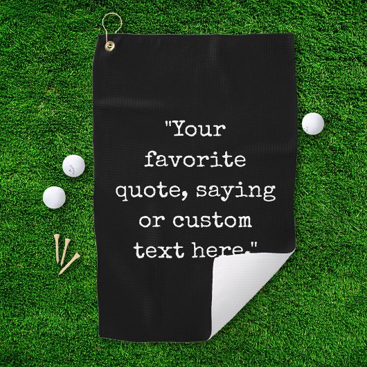 Erstelle Deinen Eigenen Spruch Golfhandtuch