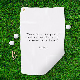 Erstelle Deinen Eigenen Spruch Golfhandtuch