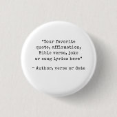 Erstelle Deinen Eigenen Spruch, Liedtext, Vers, Wi Button (Vorderseite)