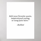 Erstelle Deinen Eigenen Spruch Poster (Vorne)