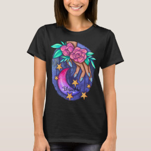 Erstelle deinen eigenen süßen Mond, Sterne, Rosen  T-Shirt