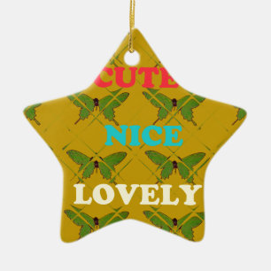 Erstelle deinen eigenen süßen niedlichen vintage S Keramik Ornament