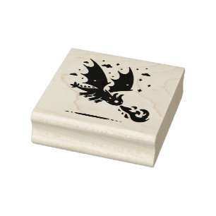 Erstelle deinen eigenen tauchenden Feuerdrachen-Na Gummistempel