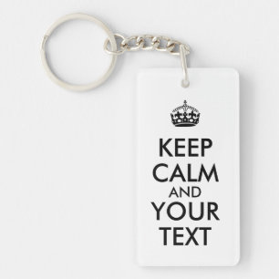 Erstelle Deinen Eigenen Text Keep Calm Schlüsselan Schlüsselanhänger