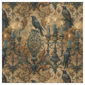 Erstelle deinen eigenen Vintage-Gold-Gothic-Raben- Stoff (Nahaufnahme)