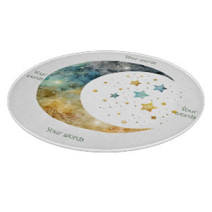 Erstelle deinen eigenen Wasserfarben-Halbmond & St Schneidebrett