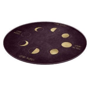 Erstelle deinen eigenen Wein & Gold Celestial Mond Schneidebrett