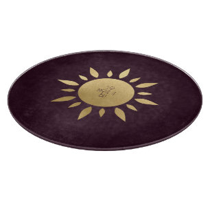 Erstelle deinen eigenen Wein & Gold Celestial Sun  Schneidebrett